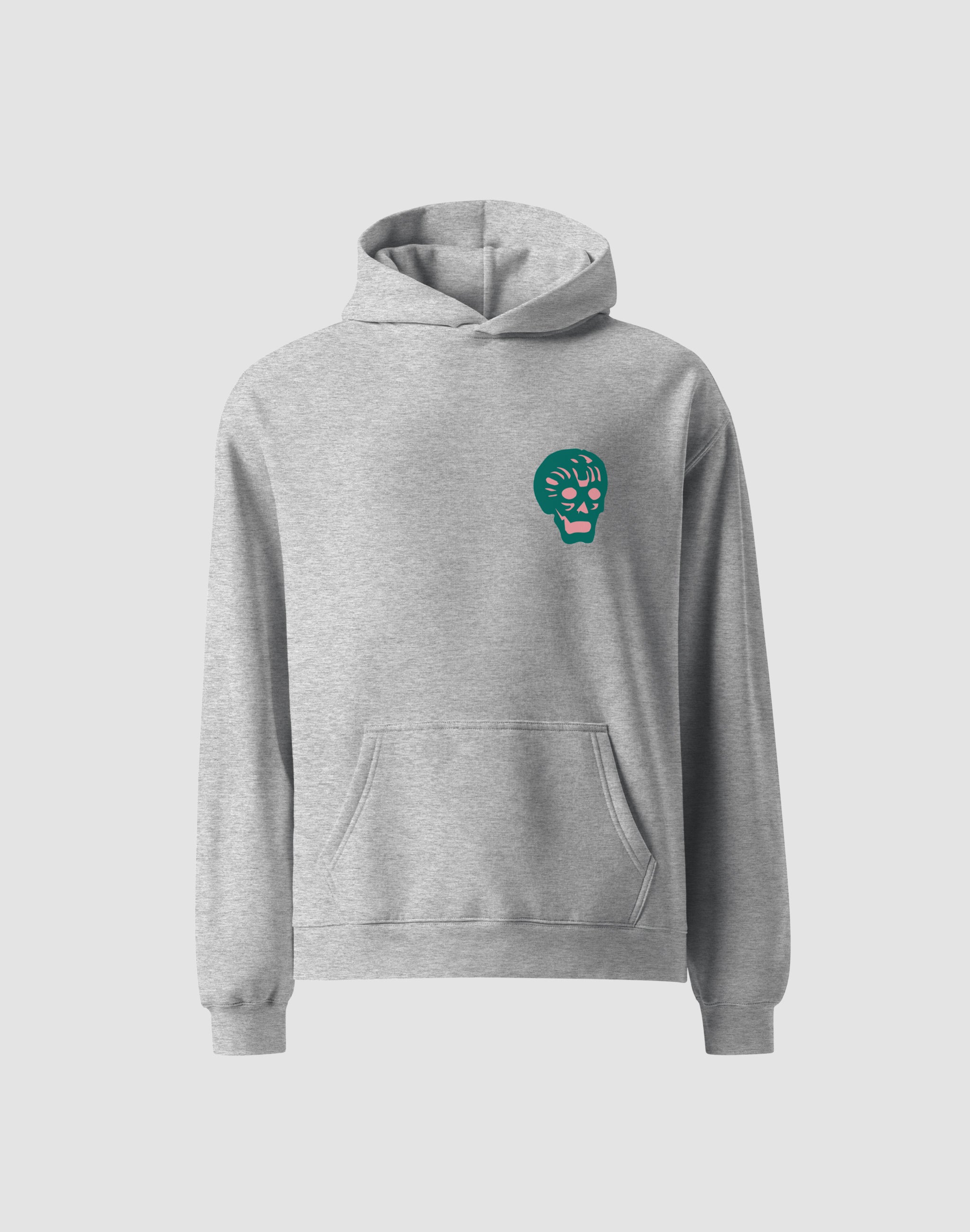 Breakpoint Hoodie Green + Pink Hoodie - front - athletic heather — PERAMA Classics