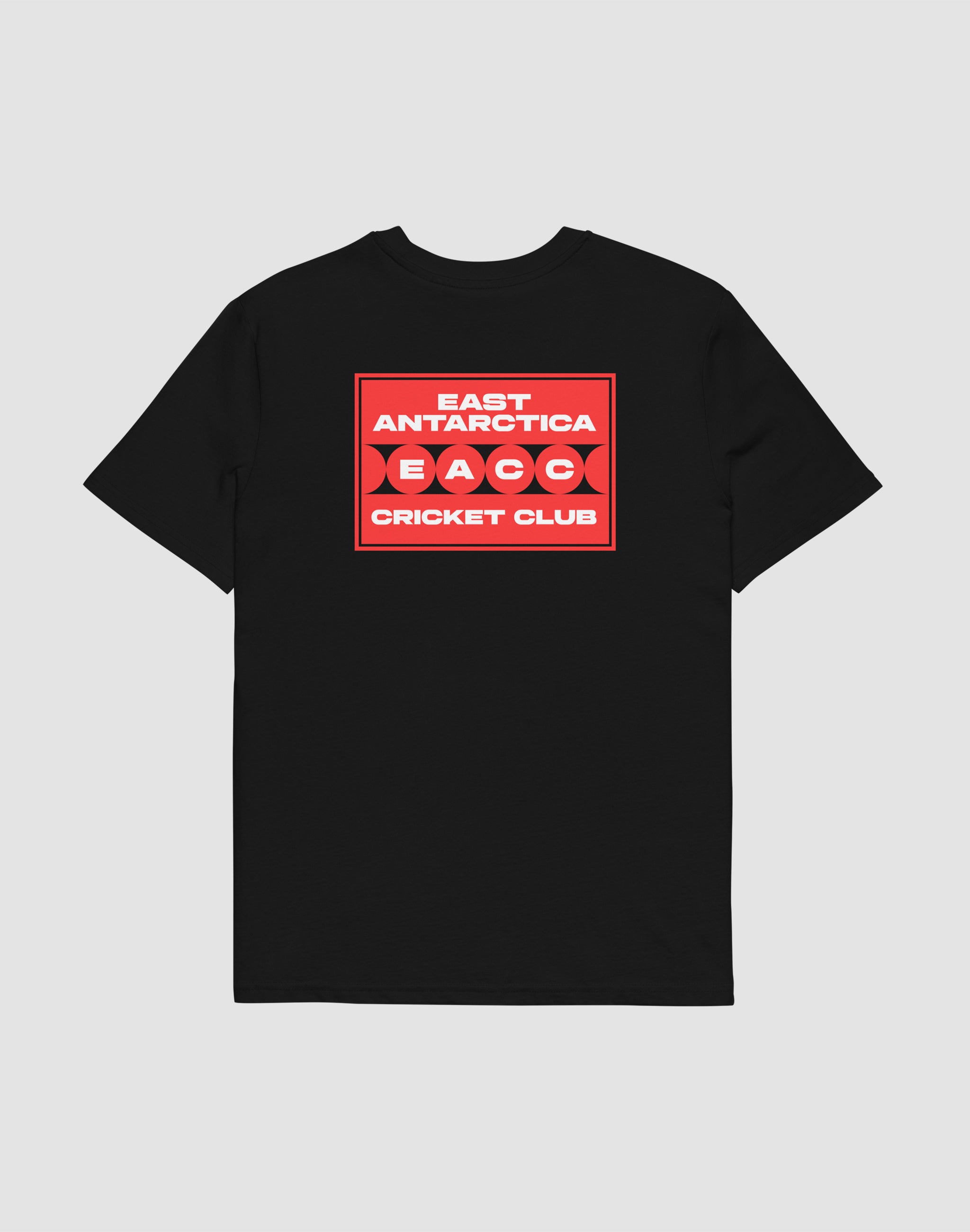 East Antarctica Cricket Club T-Shirt black back print — PERAMA Sports Federations