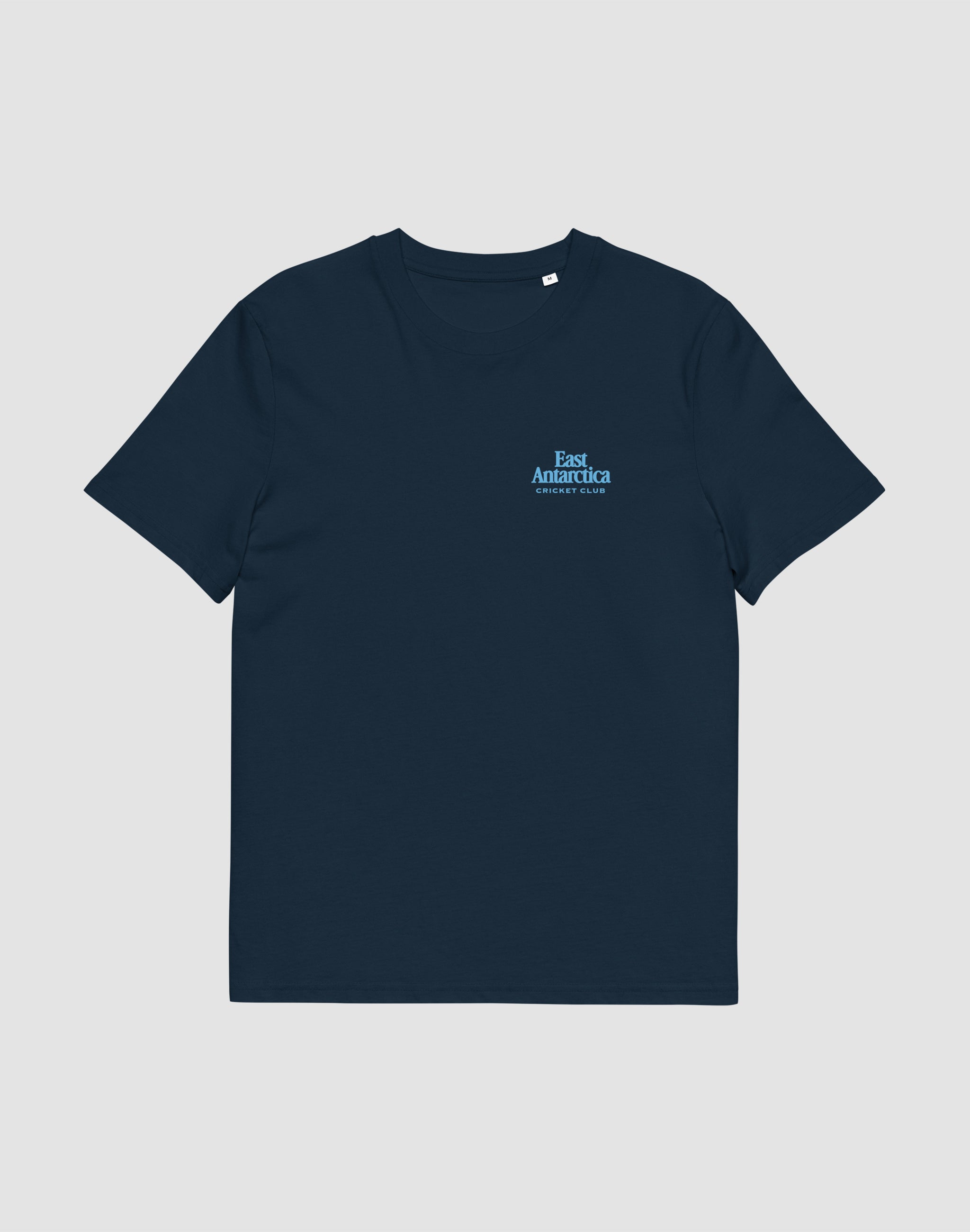 East Antarctica Cricket Club heritage T-Shirt french navy chest print — PERAMA Federations
