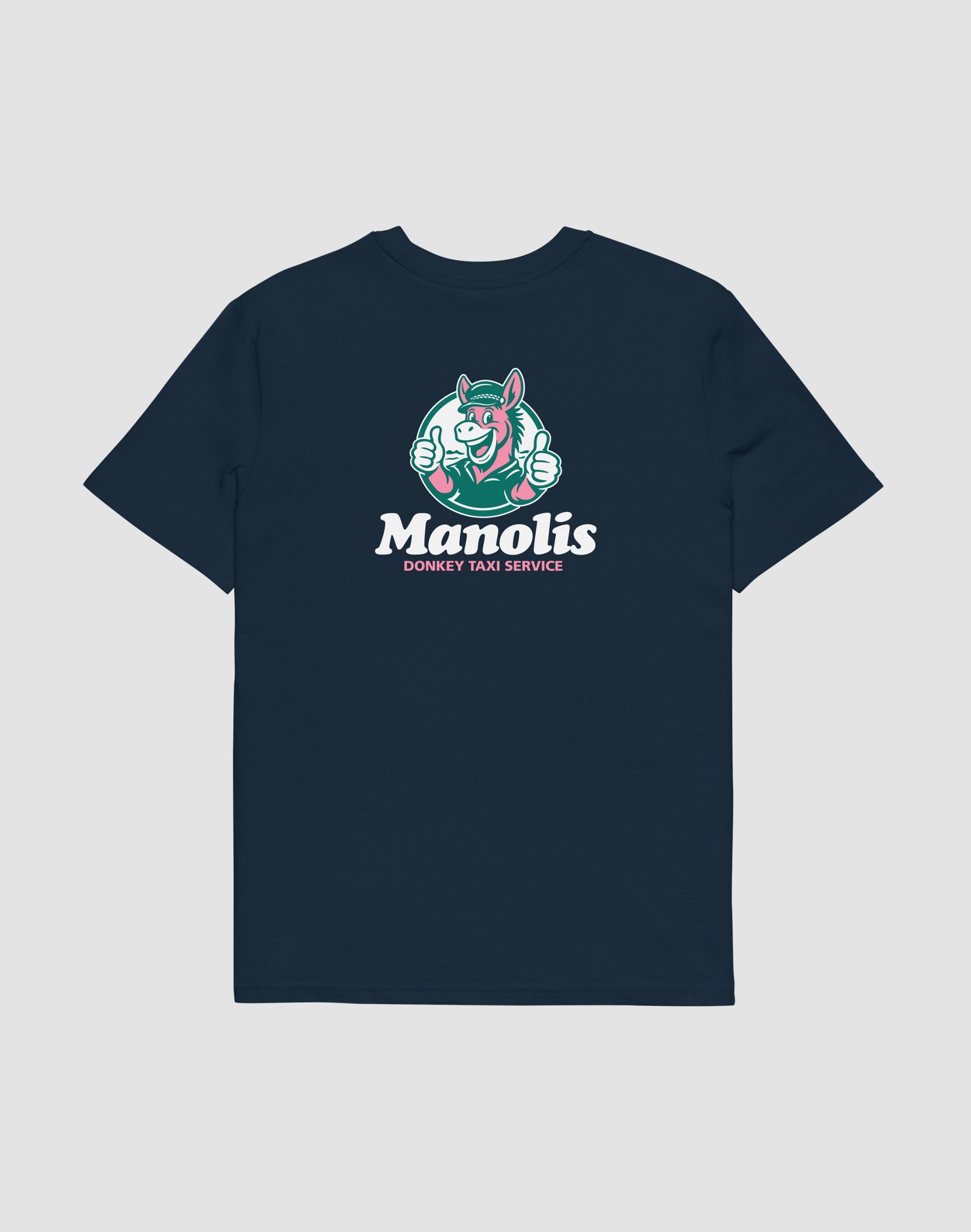 Manolis Donkey Taxi Service Club french navy T-shirt — PERAMA Sponsors