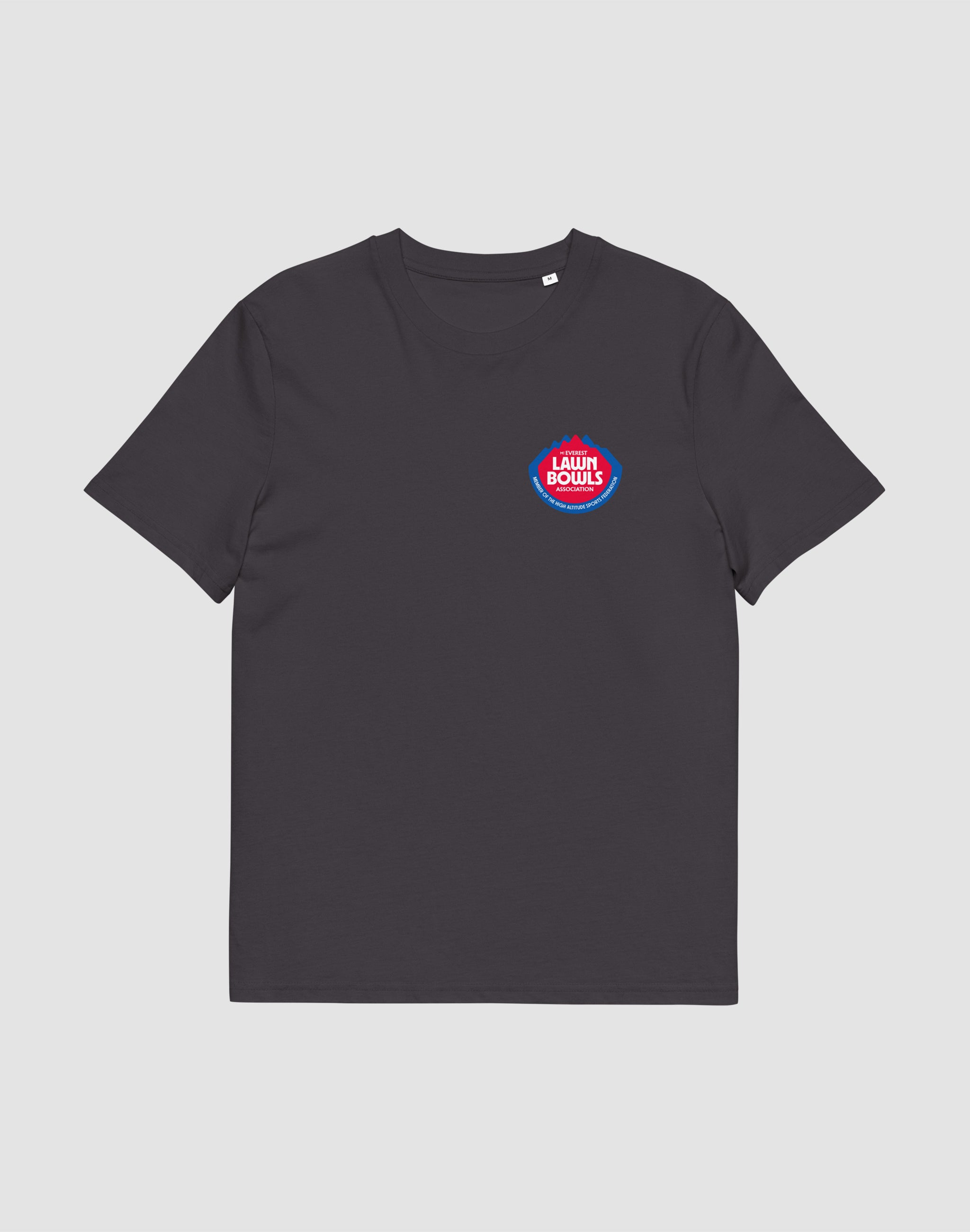 Mt Everest Lawn Bowls Association uniform T-Shirt anthracite chest print — PERAMA Federations