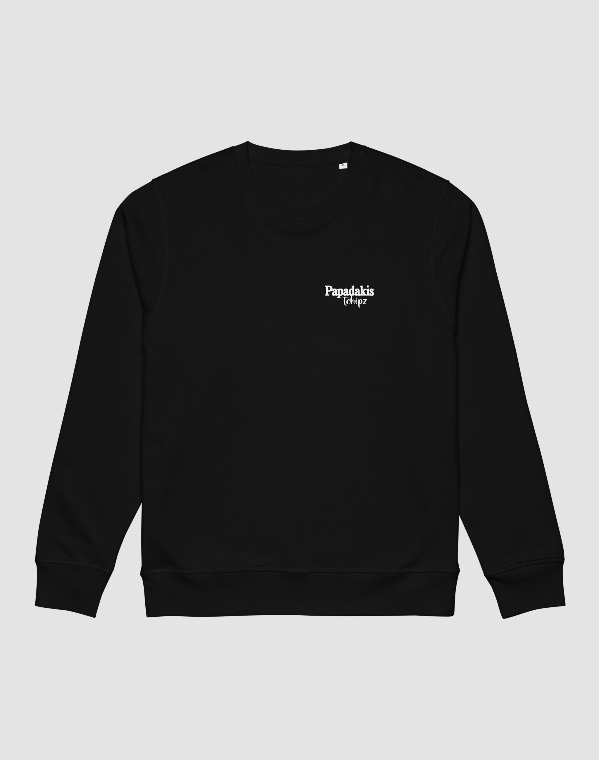 Papadakis Tchipz sweatshirt black chest print sponsor — PERAMA Sponsors