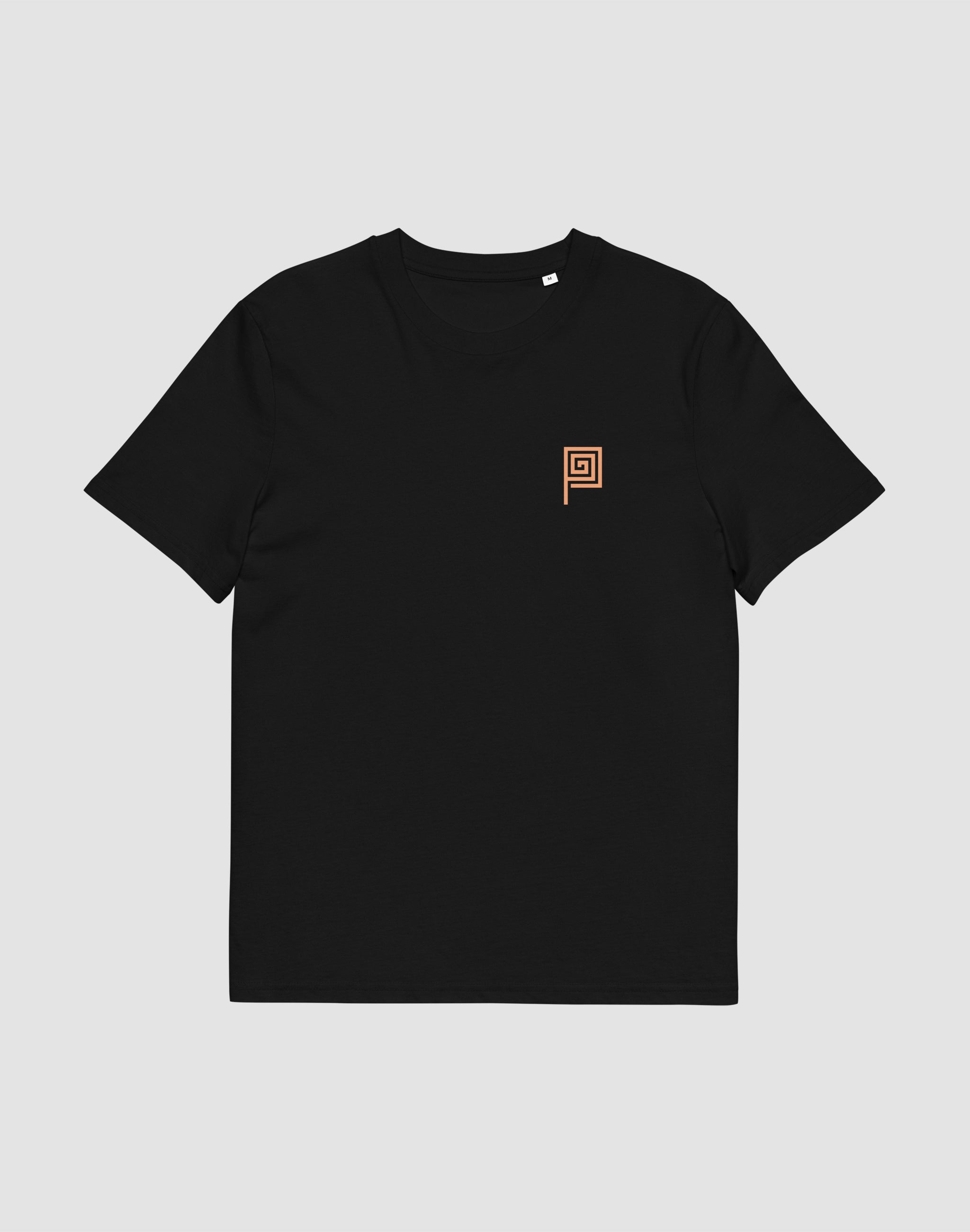 The Meander black t-shirt chest print — PERAMA Classics