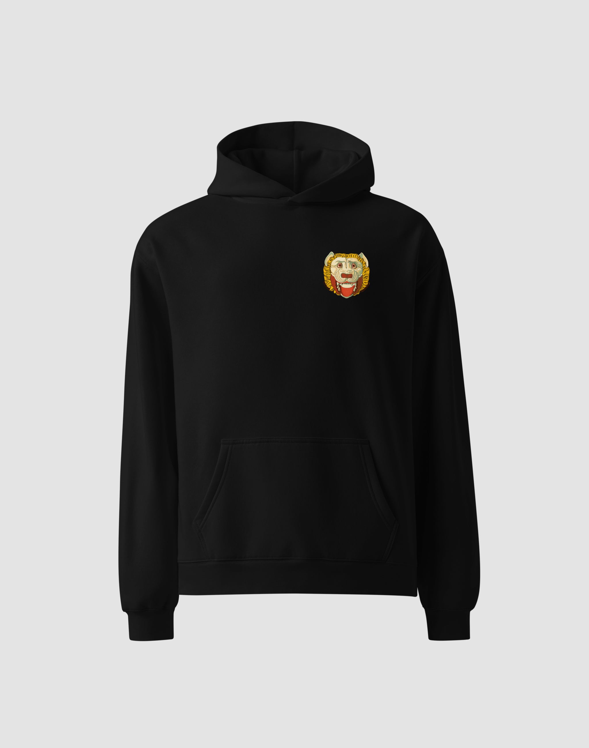 Thespis Hoodie front black— PERAMA Classics