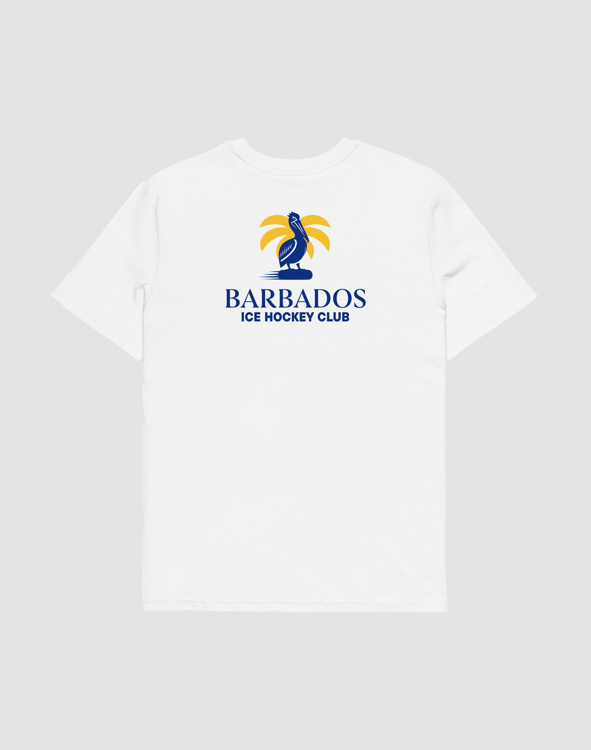 Barbados Ice Hockey Club Uniform white chest print front and back — PERAMA Sports Federations