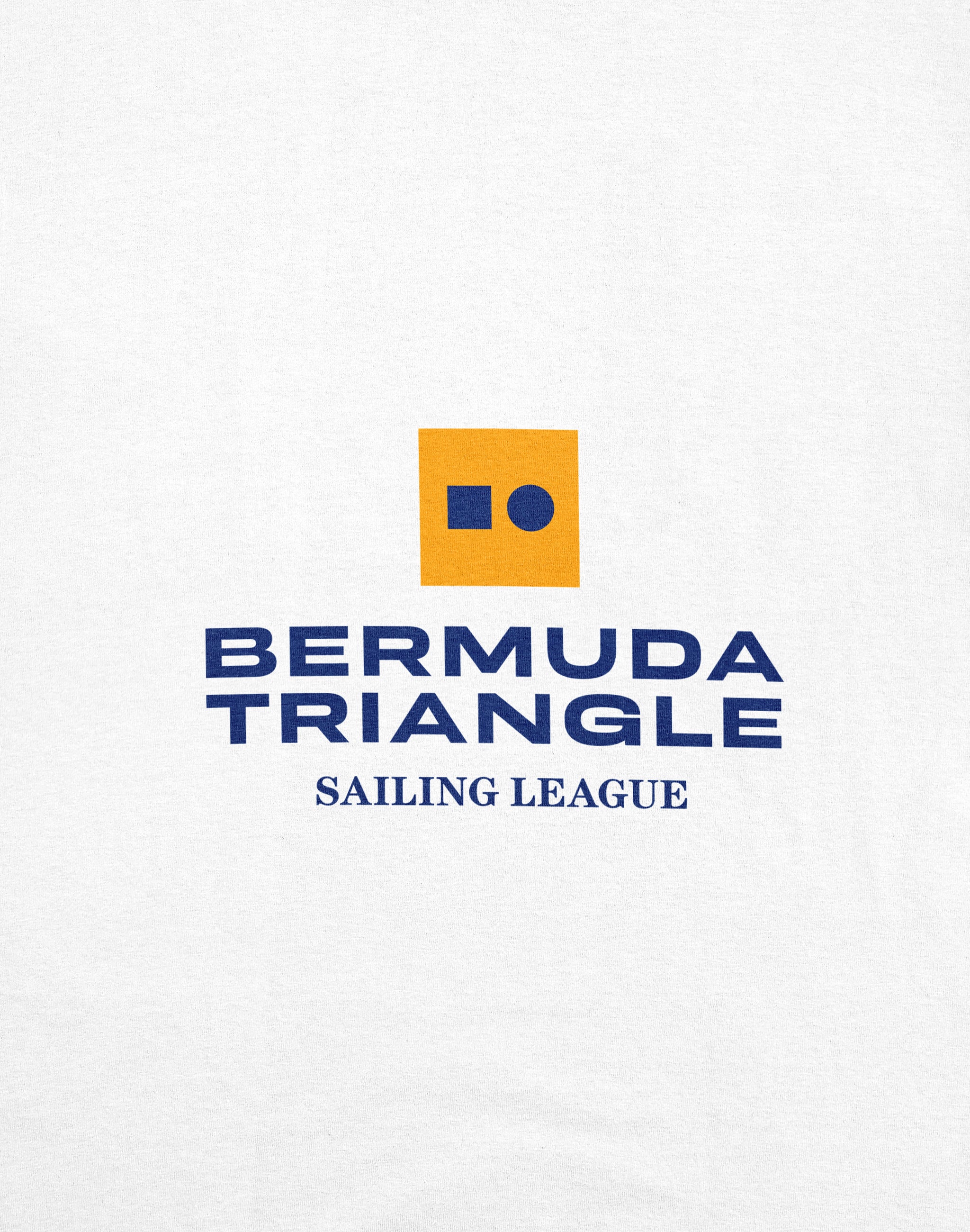 Bermuda triangle sailing white-front logo close up— PERAMA Sport Federation