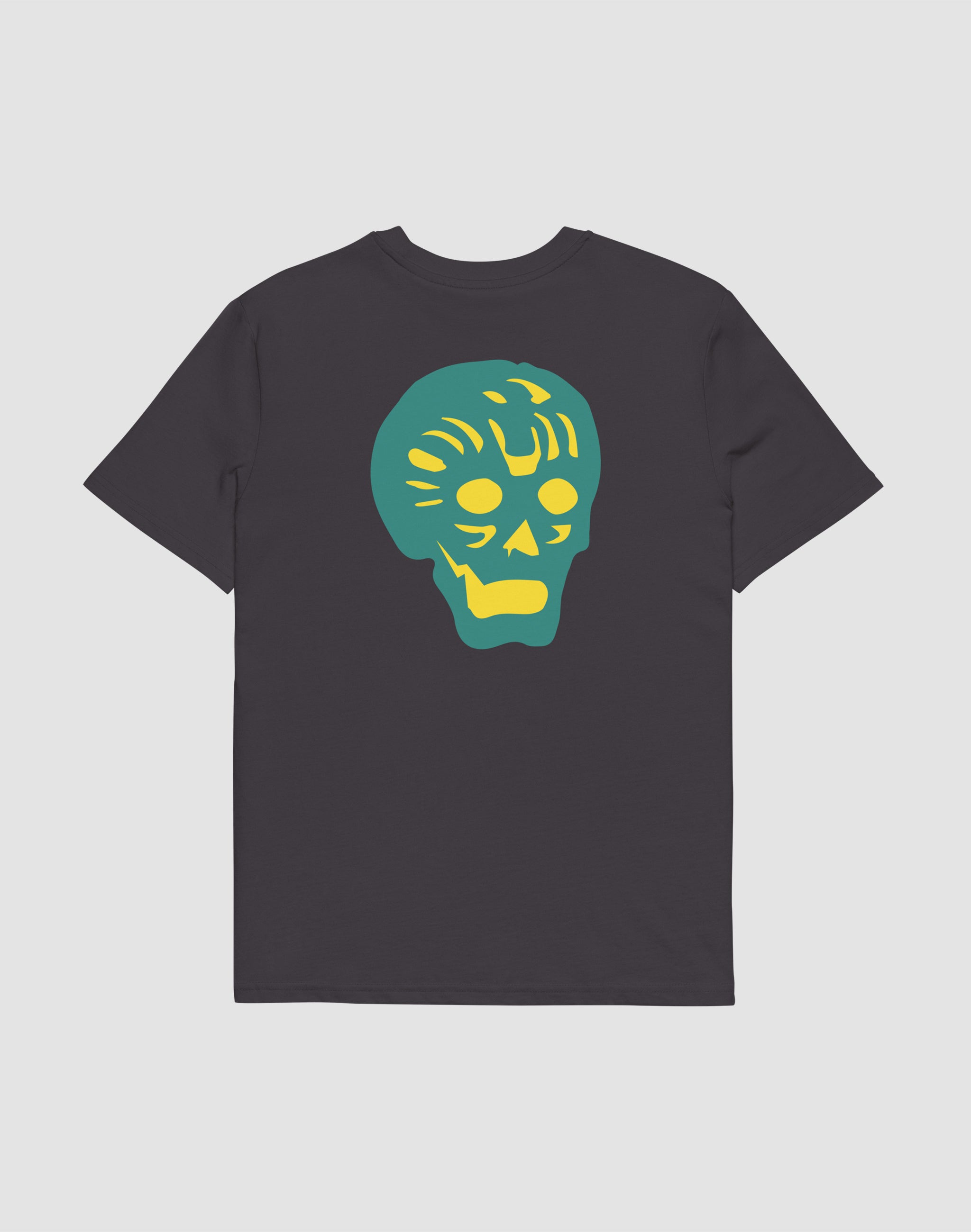 Breakpoint yellow and green back print  anthracite T-shirt — PERAMA Classics