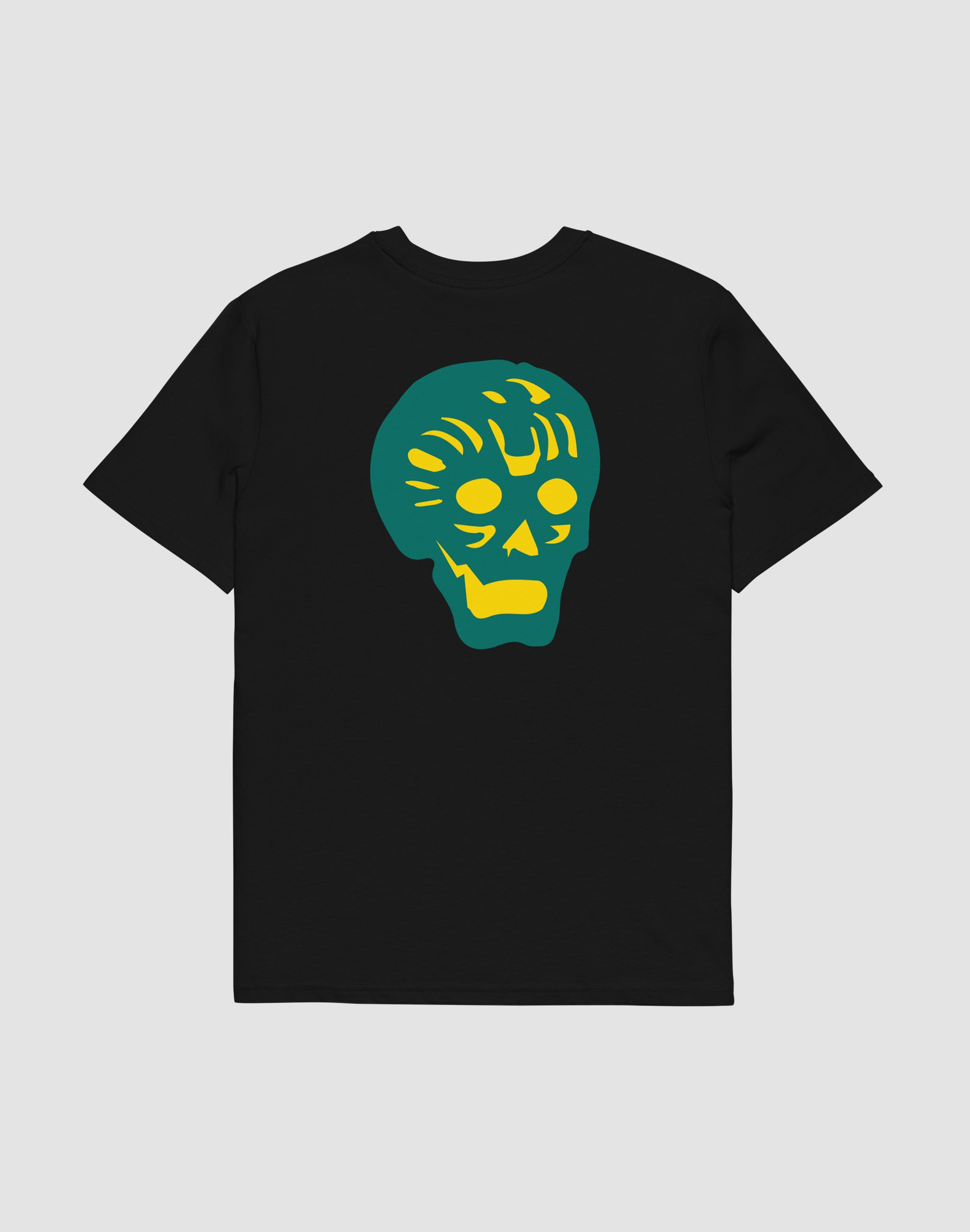 Breakpoint yellow and green back print  black T-shirt — PERAMA Classics