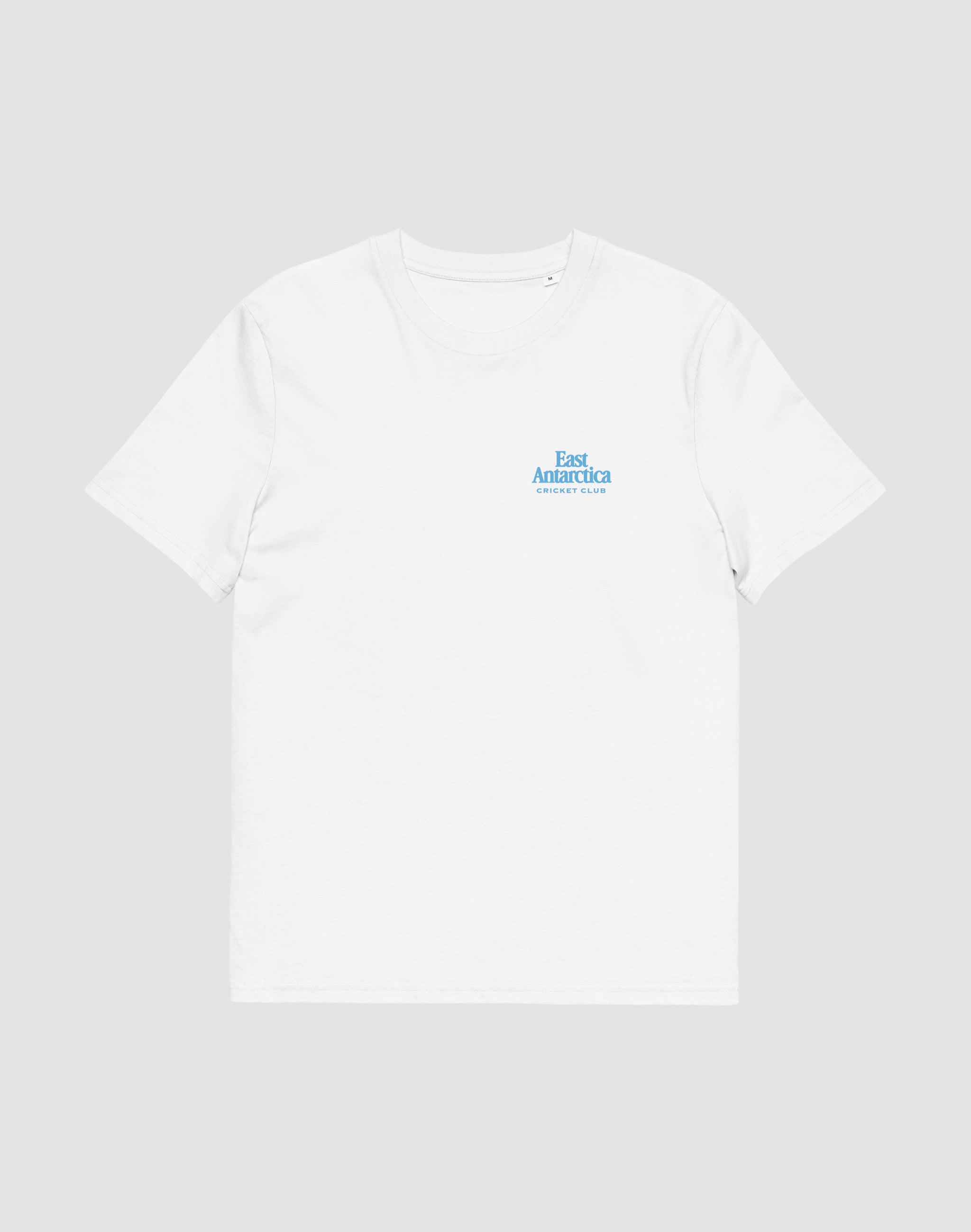 East Antarctica Cricket Club heritage T-Shirt white chest print — PERAMA Federations