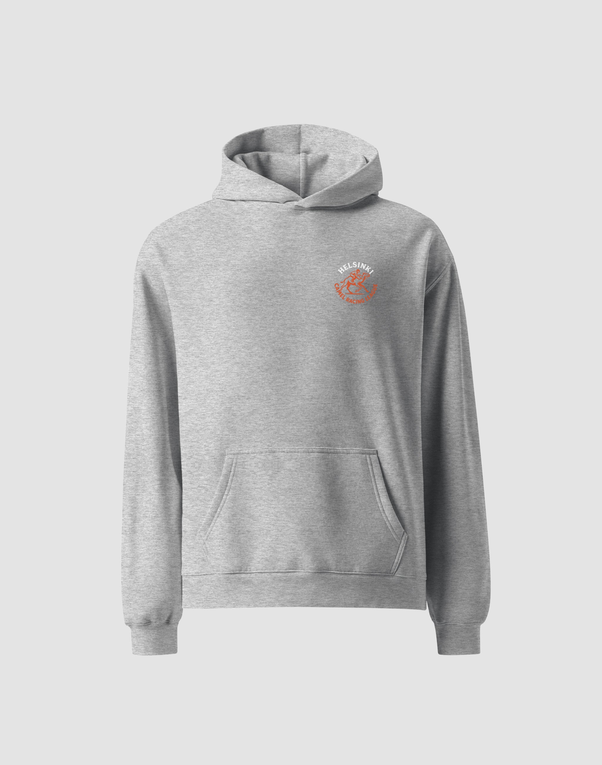Helsinki Camel Racing League Vintage Hoodie athletic heather chest print — PERAMA Sports Federation