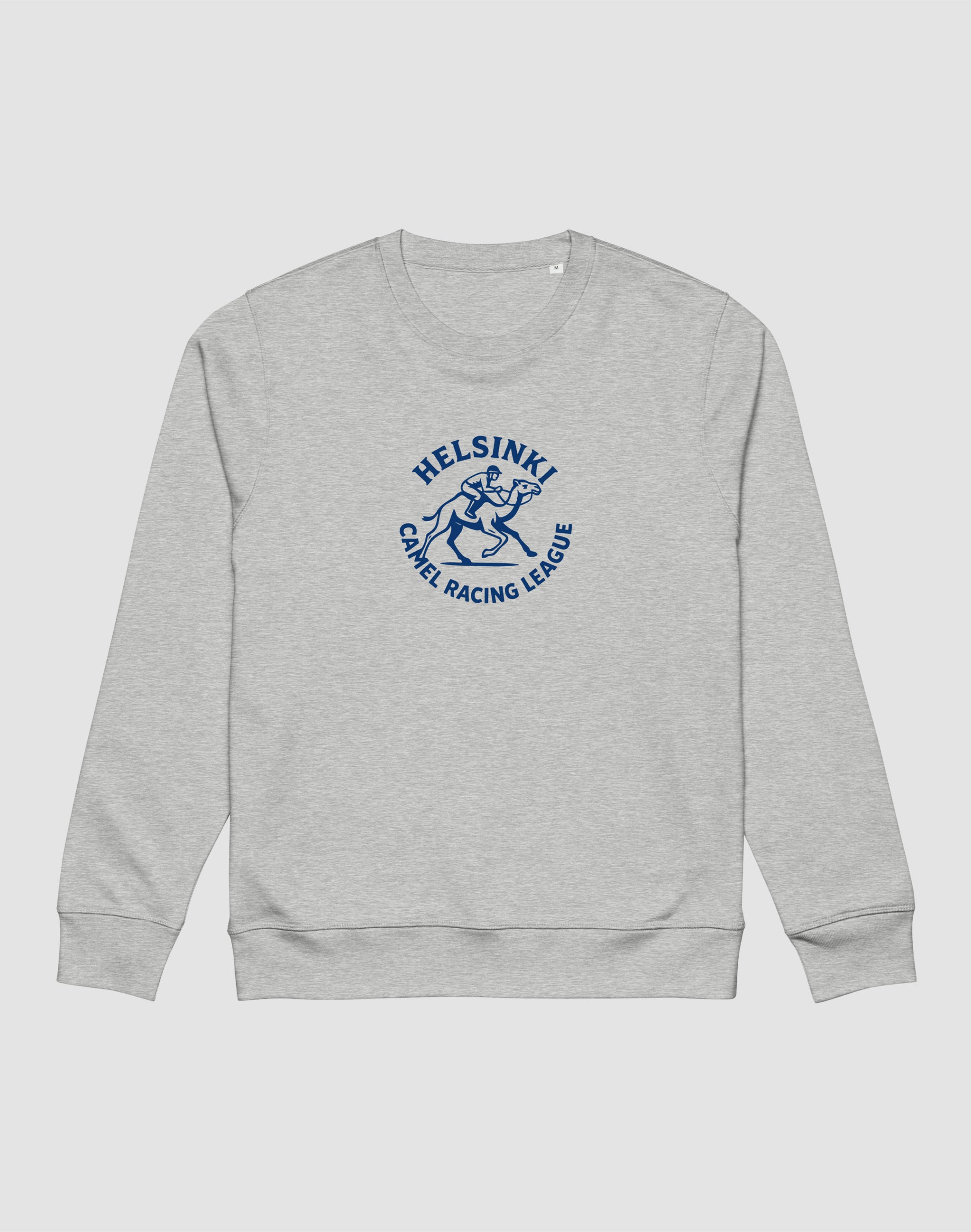 Helsinki Camel Racing League Vintage sweatshirt athletic grey chest print — PERAMA Sports Federation