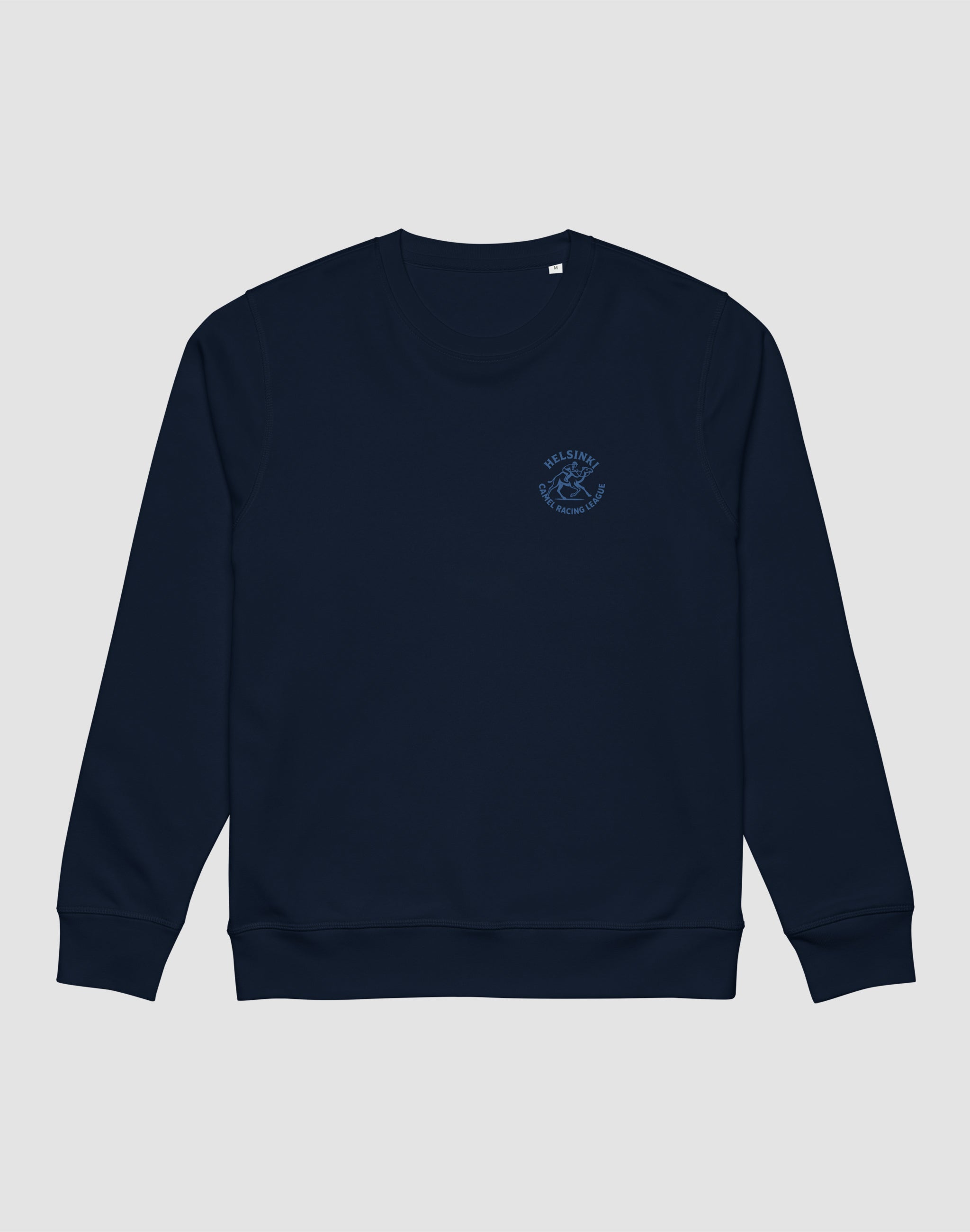 Helsinki Camel Racing League Vintage sweatshirt navy small chest print — PERAMA Sports Federation