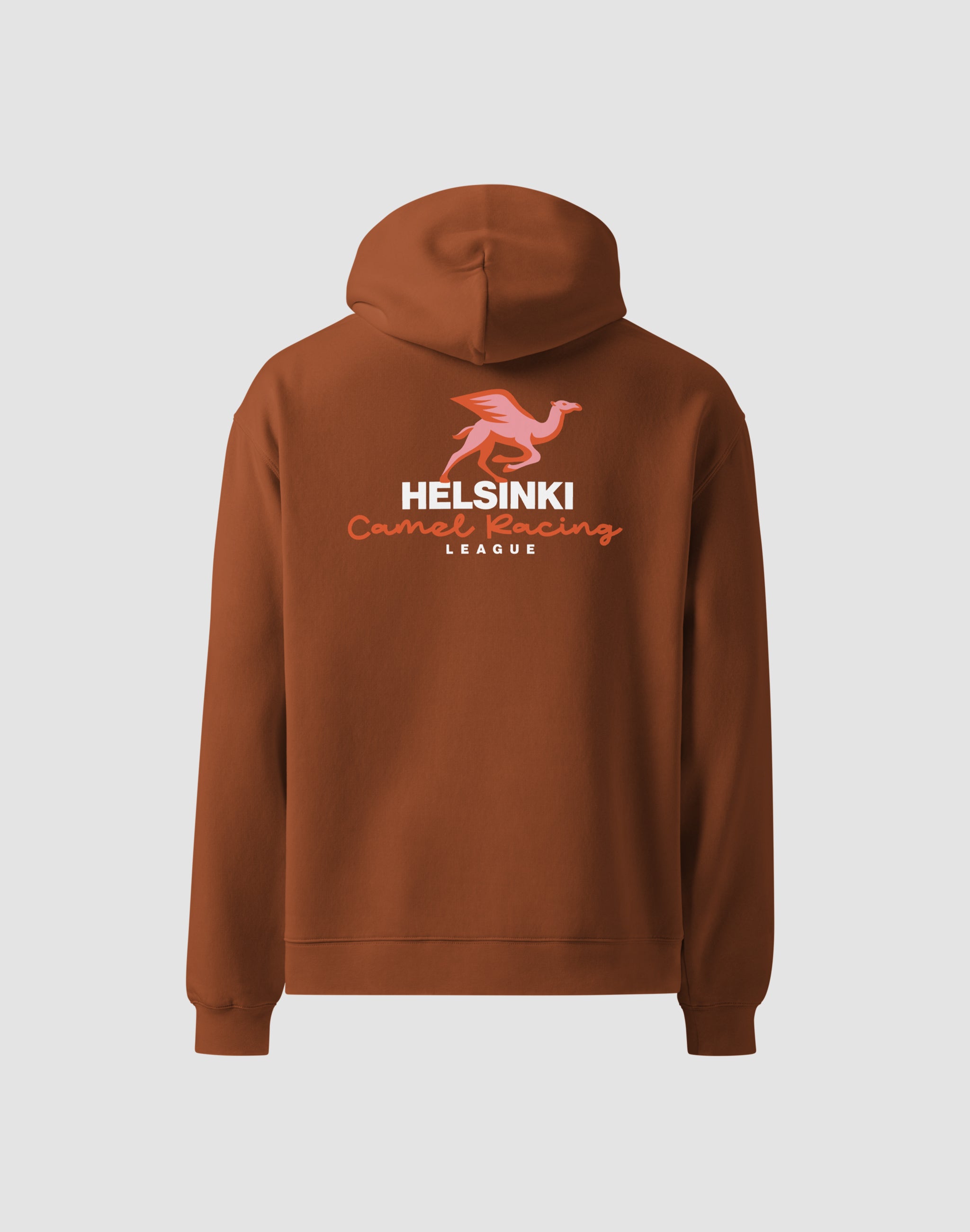 Helsinki Camel Racing League Hoodie clay back print — PERAMA Sports Federation