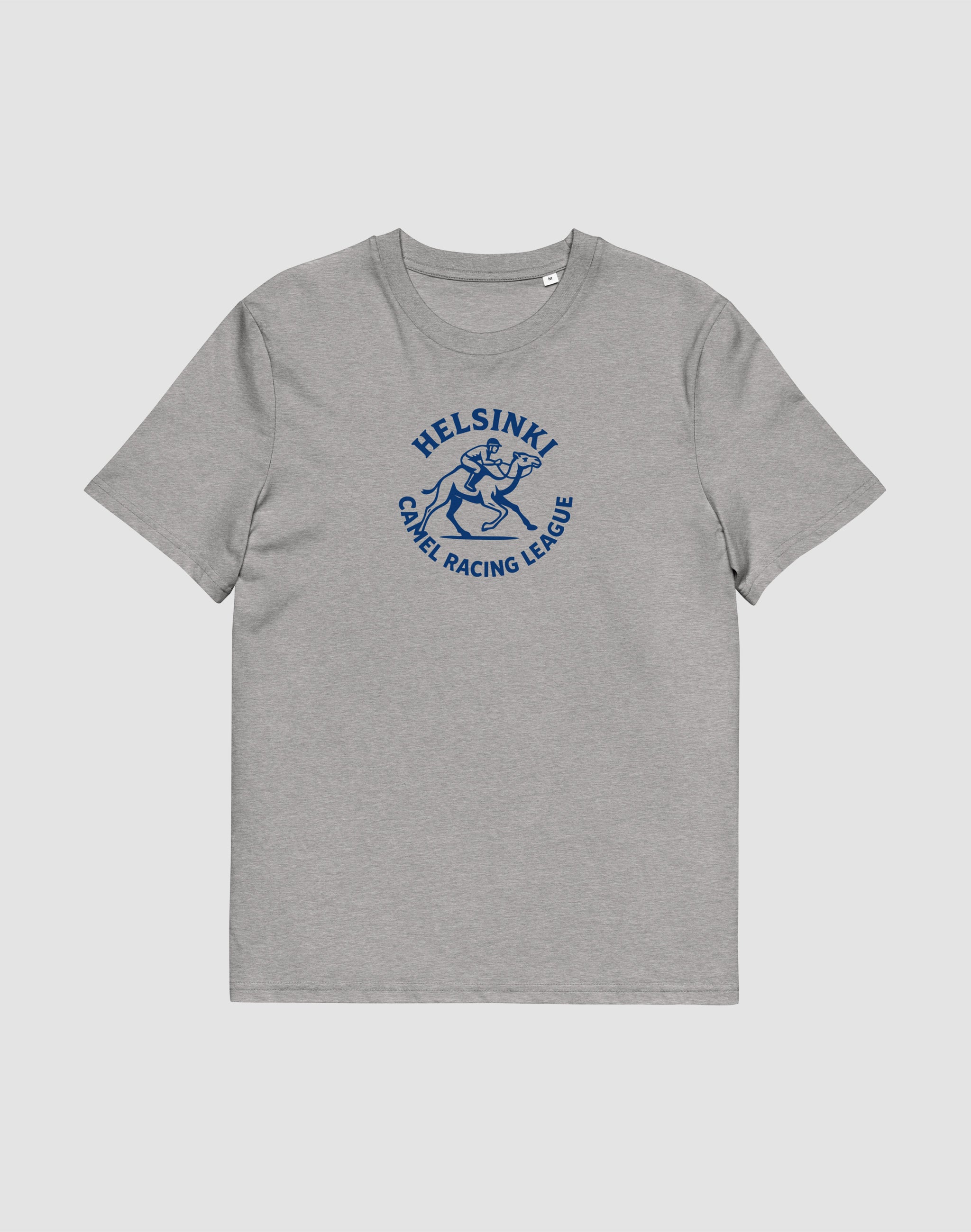 Helsinki Camel Racing League Heritage club grey t-shirt single colour chest print — PERAMA Sports Federation