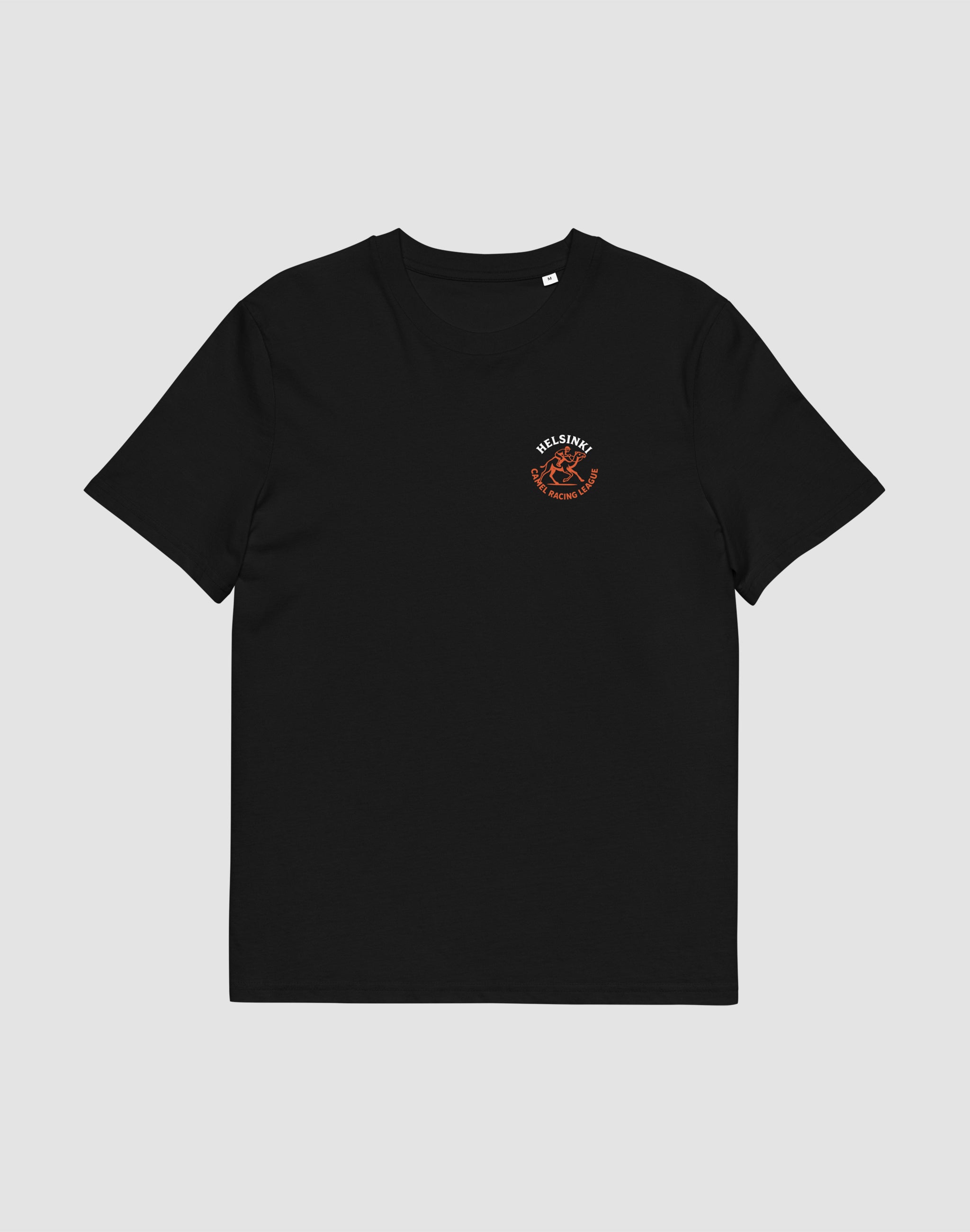Helsinki Camel Racing League Heritage uniform black t-shirt chest print — PERAMA Sports Federation