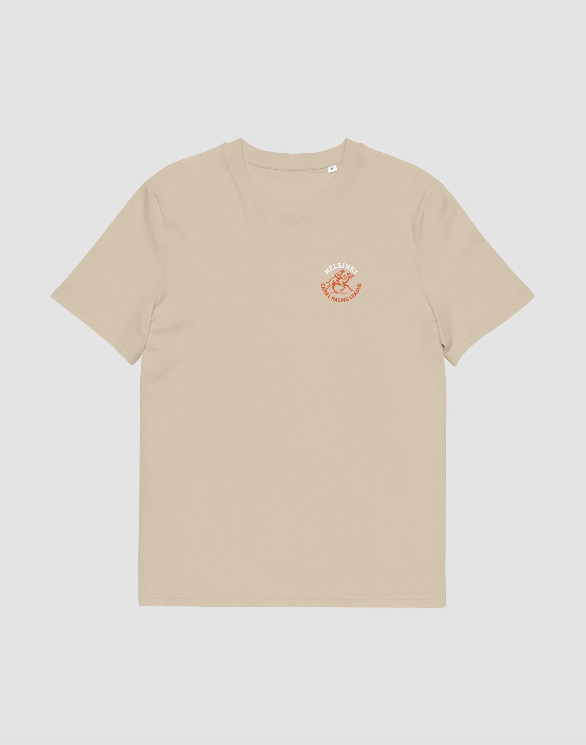 Helsinki Camel Racing League Heritage uniform desert dust t-shirt chest print — PERAMA Sports Federation