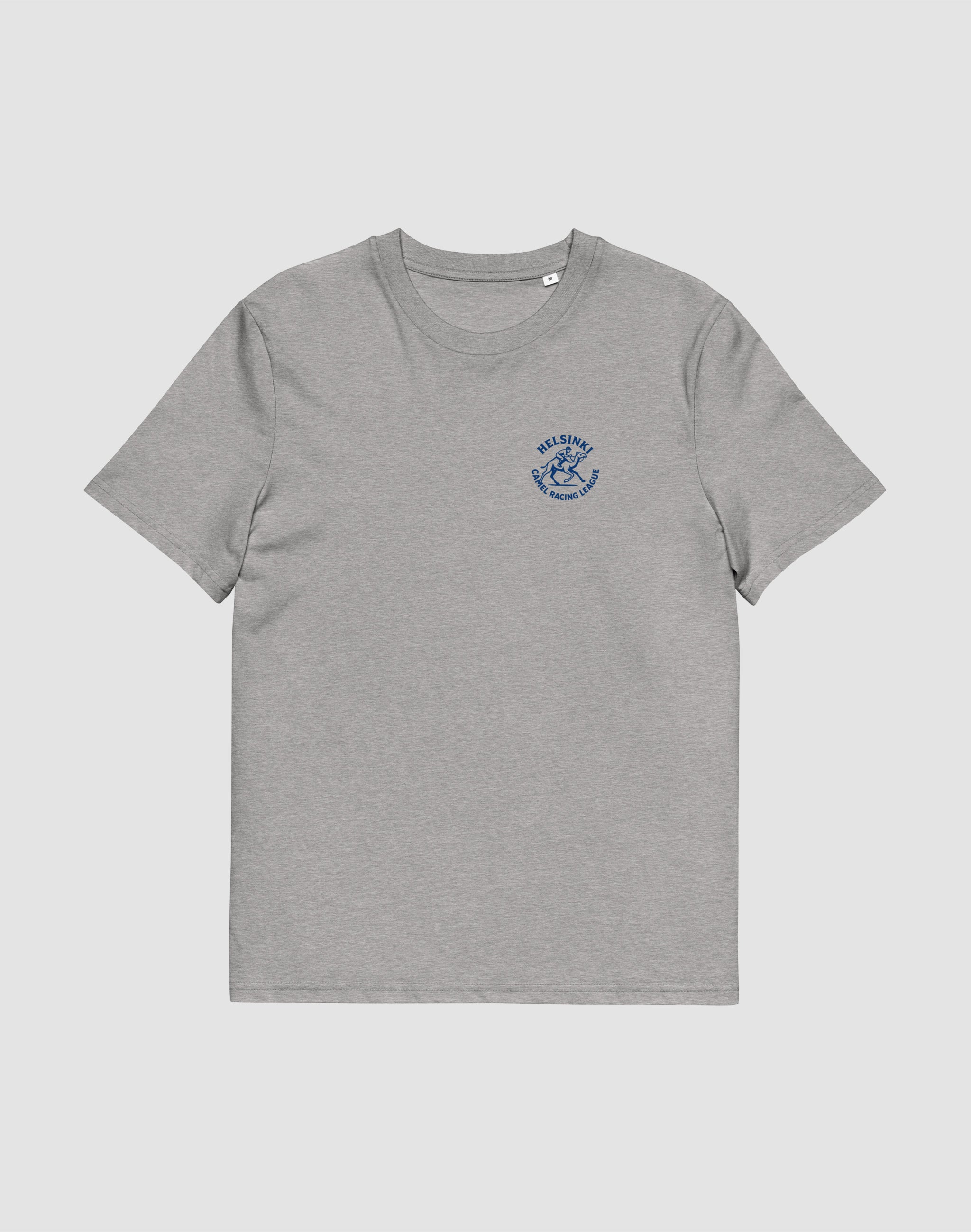 Helsinki Camel Racing League Heritage club athletic grey t-shirt tonal small chest print — PERAMA Sports Federation