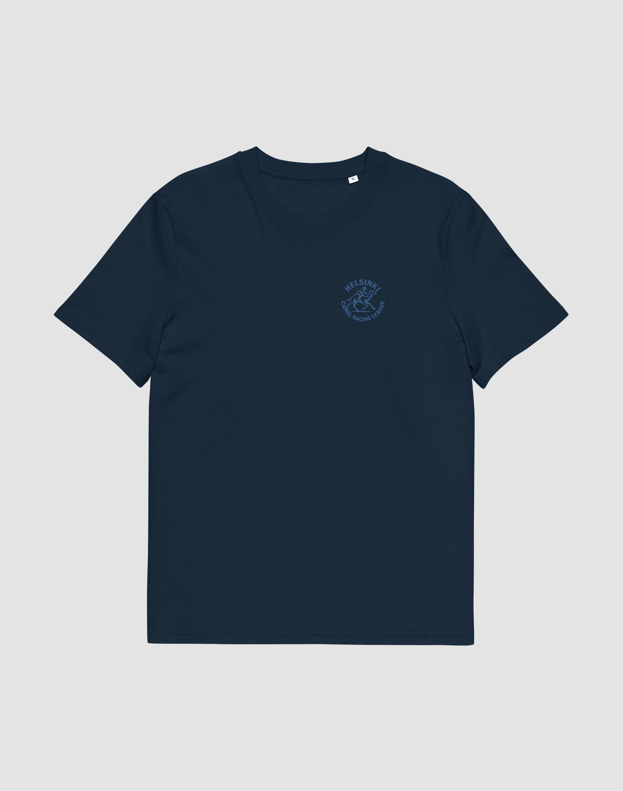 Helsinki Camel Racing League Heritage club navy t-shirt tonal small chest print — PERAMA Sports Federation