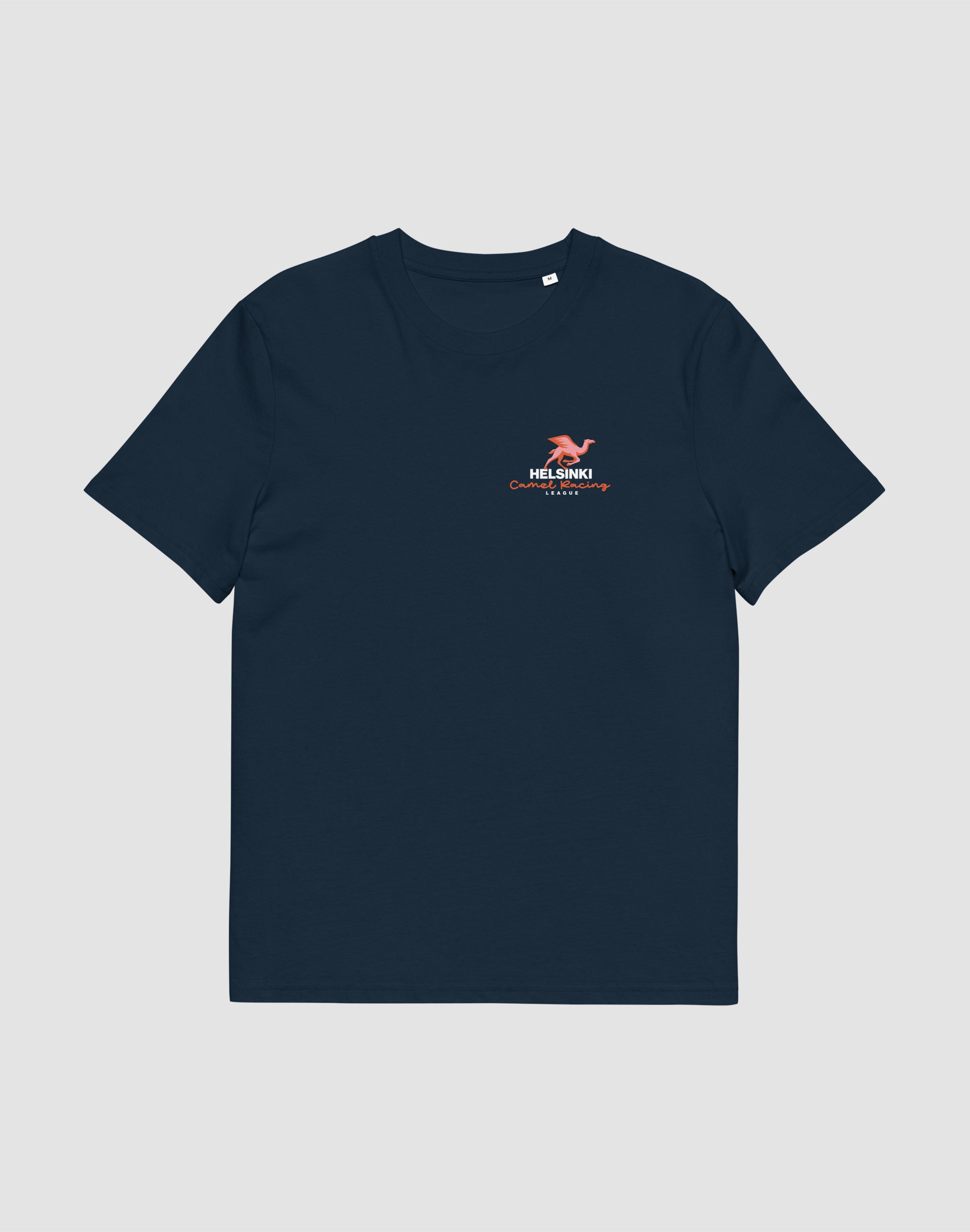 Helsinki Camel Racing League vintage navy t-shirt chest print — PERAMA Sports Federation