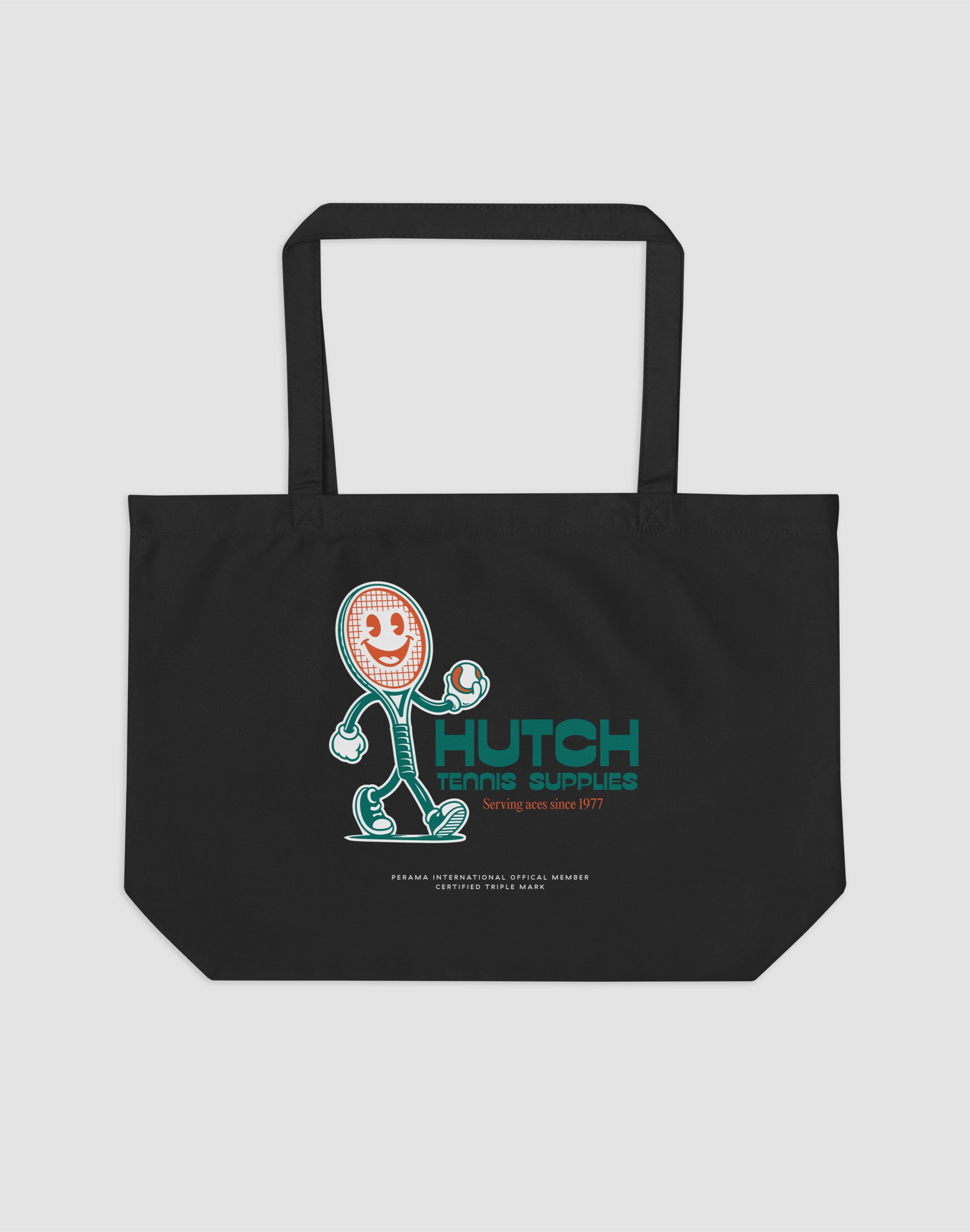 Hutch Tennis Supplies black eco tote — PERAMA Sponsors
