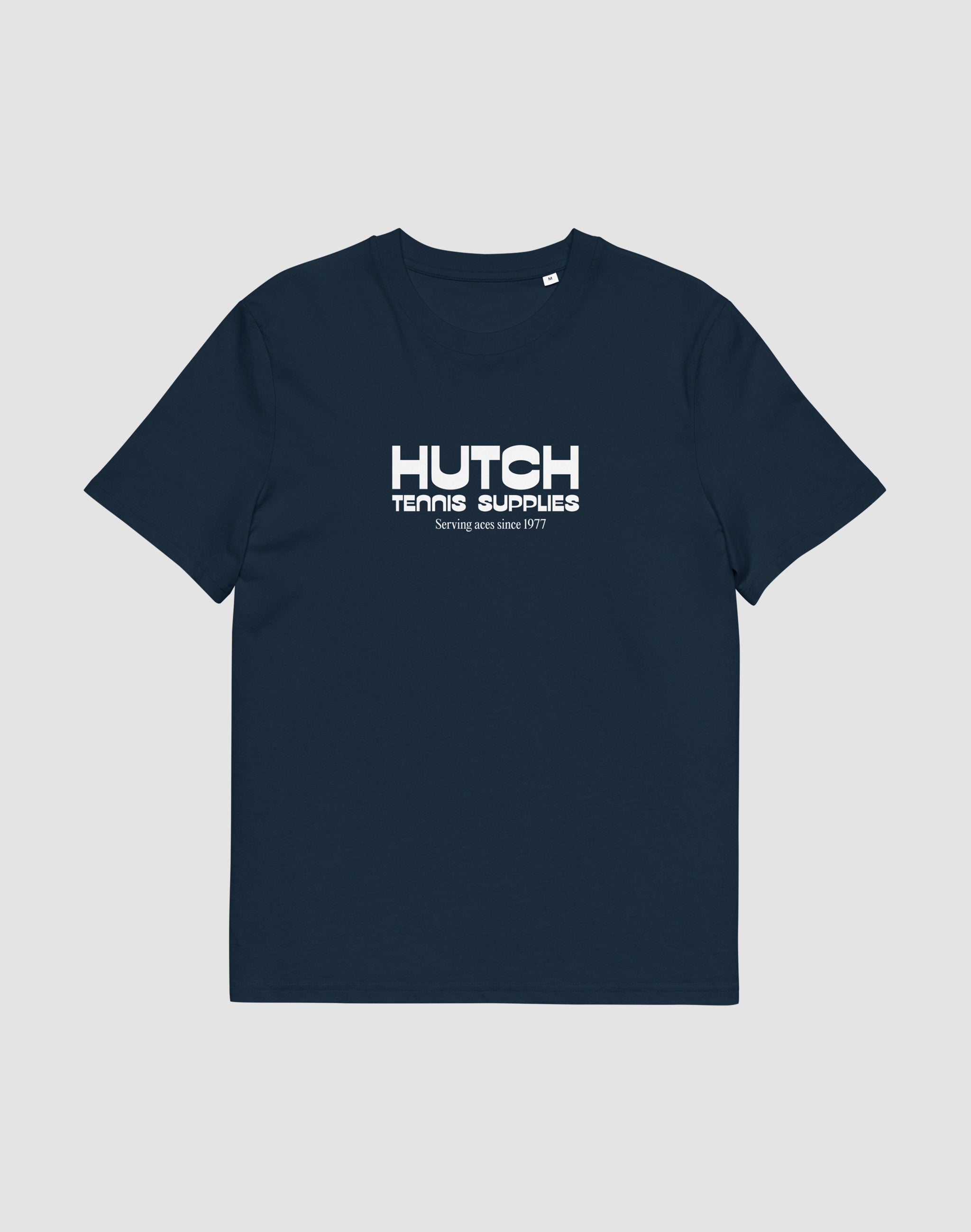 Hutch Tennis Supplies T-Shirt french navy middle chest print sponsor — PERAMA Sponsors