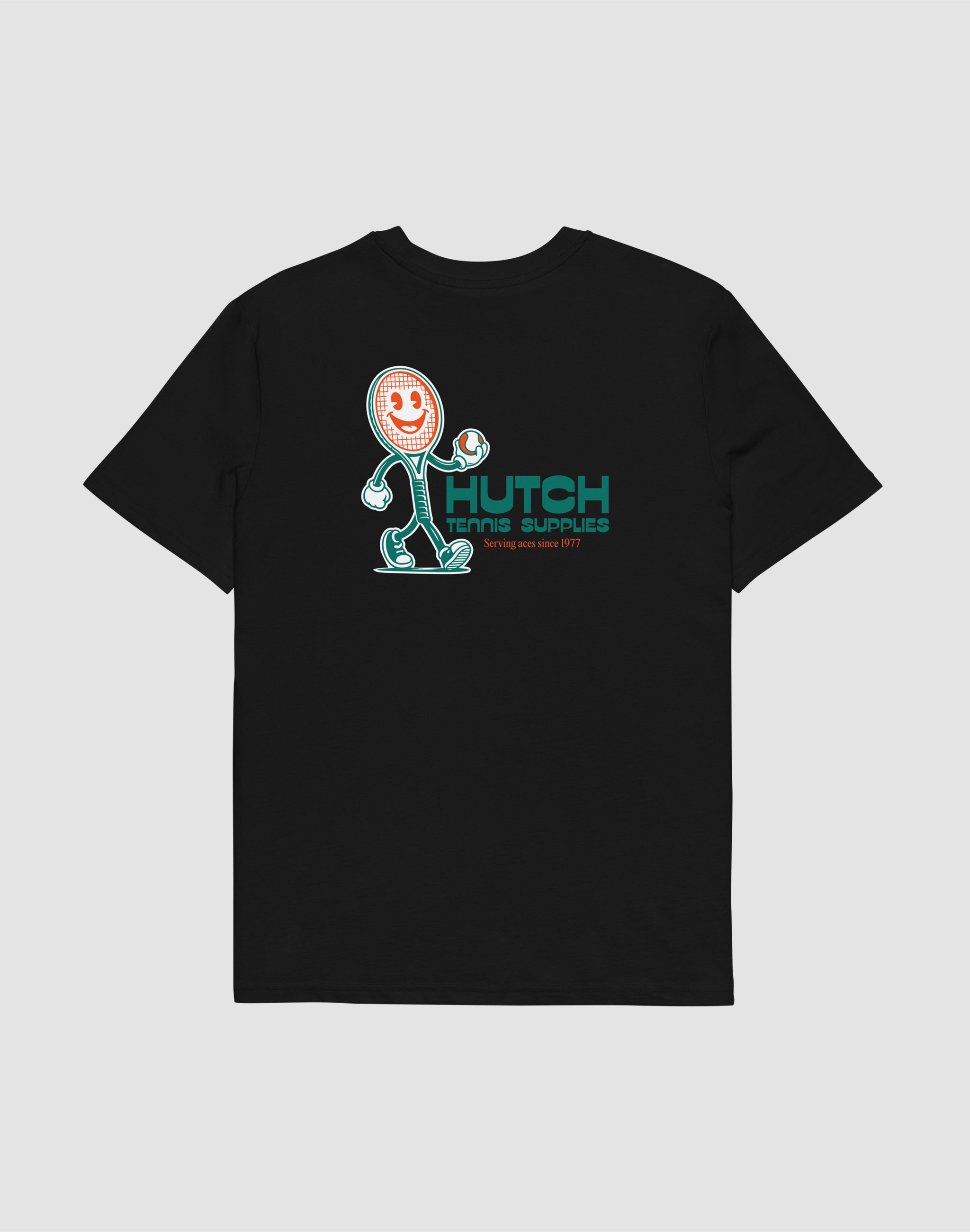 Hutch Tennis Supplies T-Shirt black back print sponsor — PERAMA Sponsors