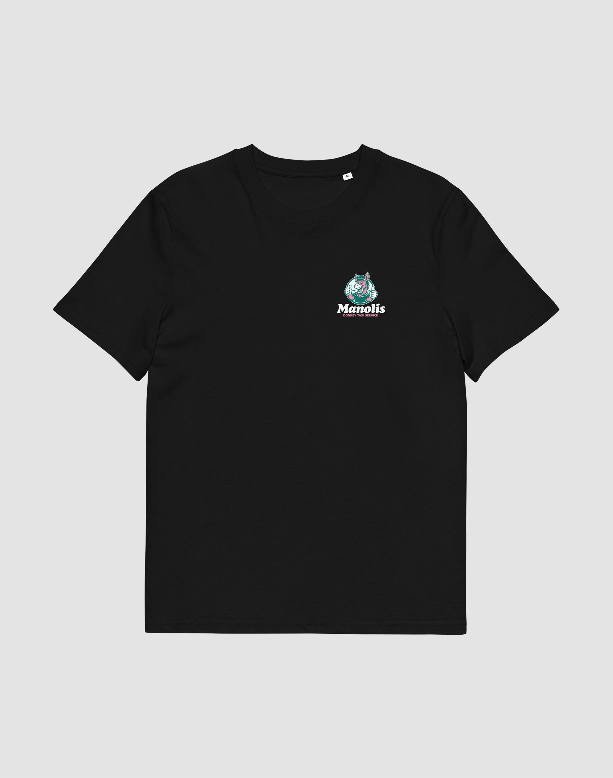 Manolis Donkey Taxi Service uniform black T-shirt — PERAMA Sponsors