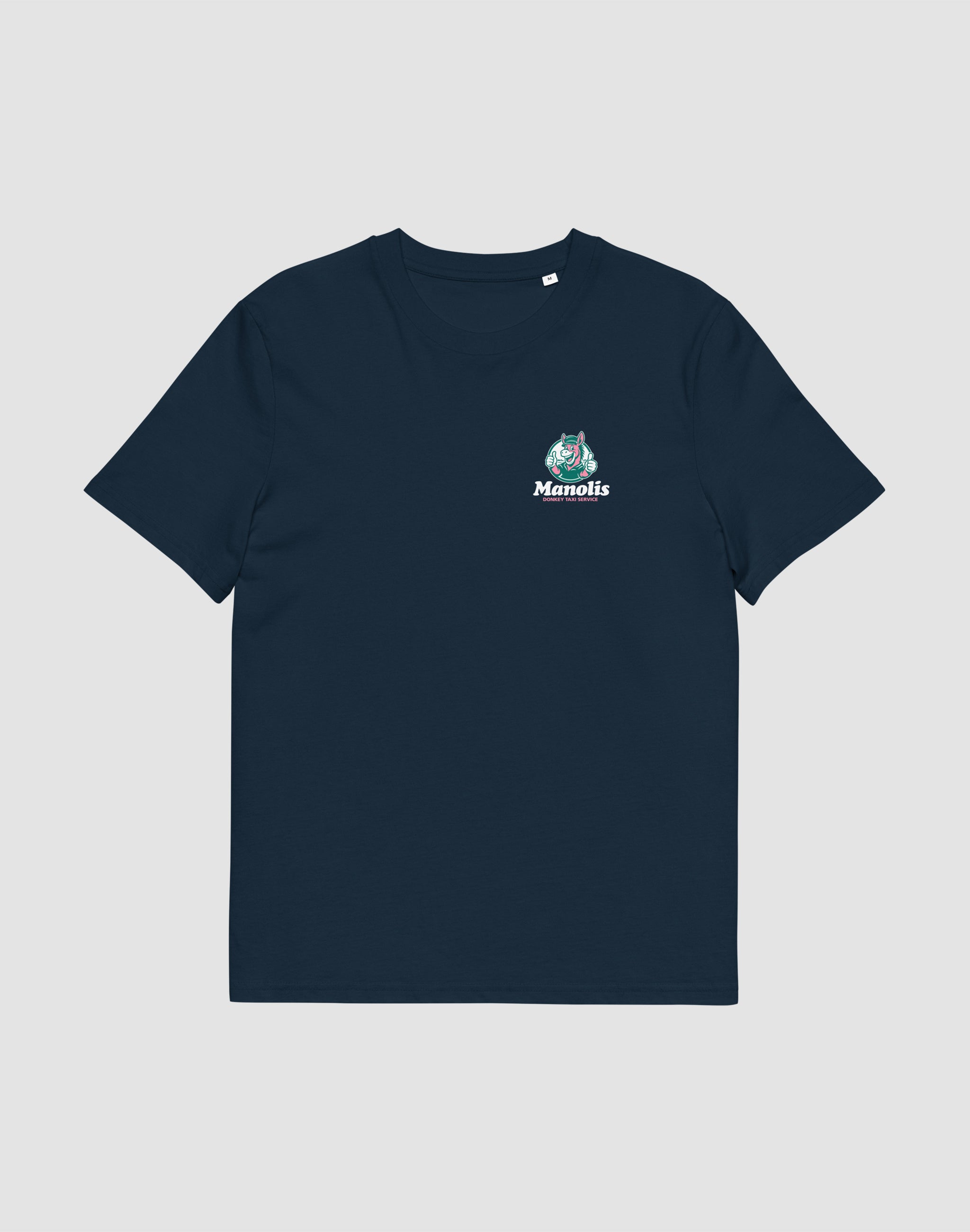 Manolis Donkey Taxi Service uniform french navy T-shirt — PERAMA Sponsors