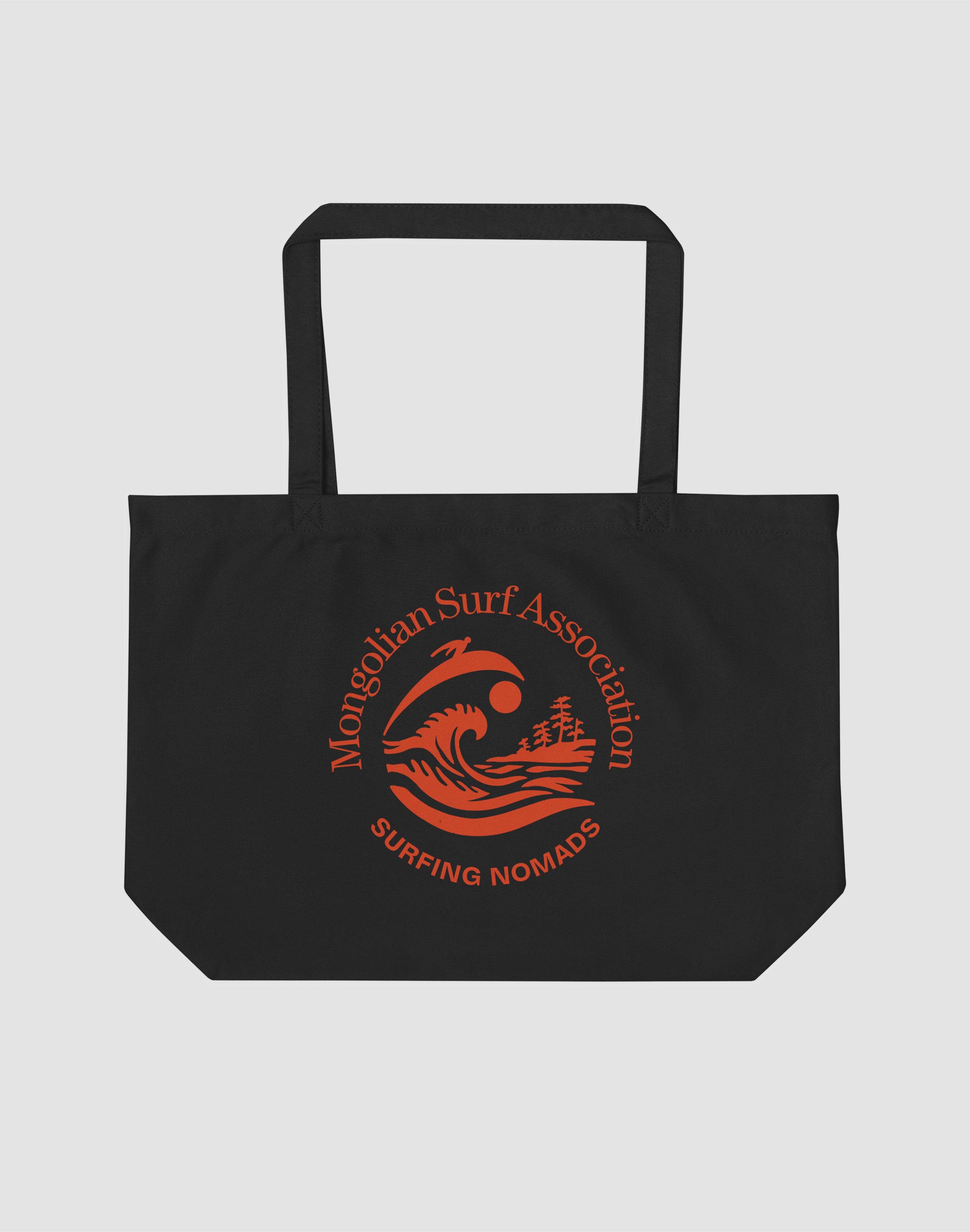 Mongolian Surf Association black Eco Tote — PERAMA Sport Federation
