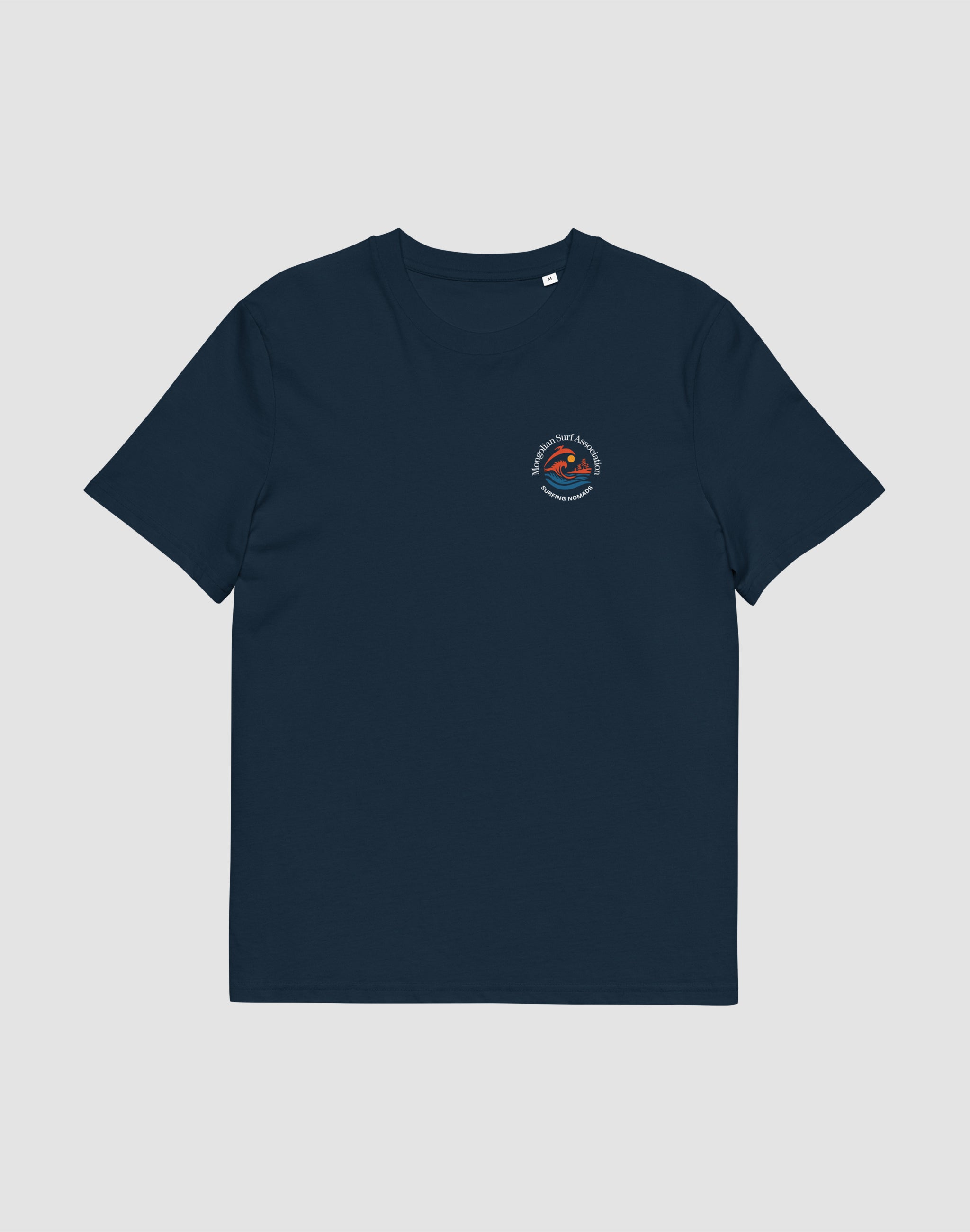Mongolian Surf Association uniform French navy t-shirt back print — PERAMA Sports Federation