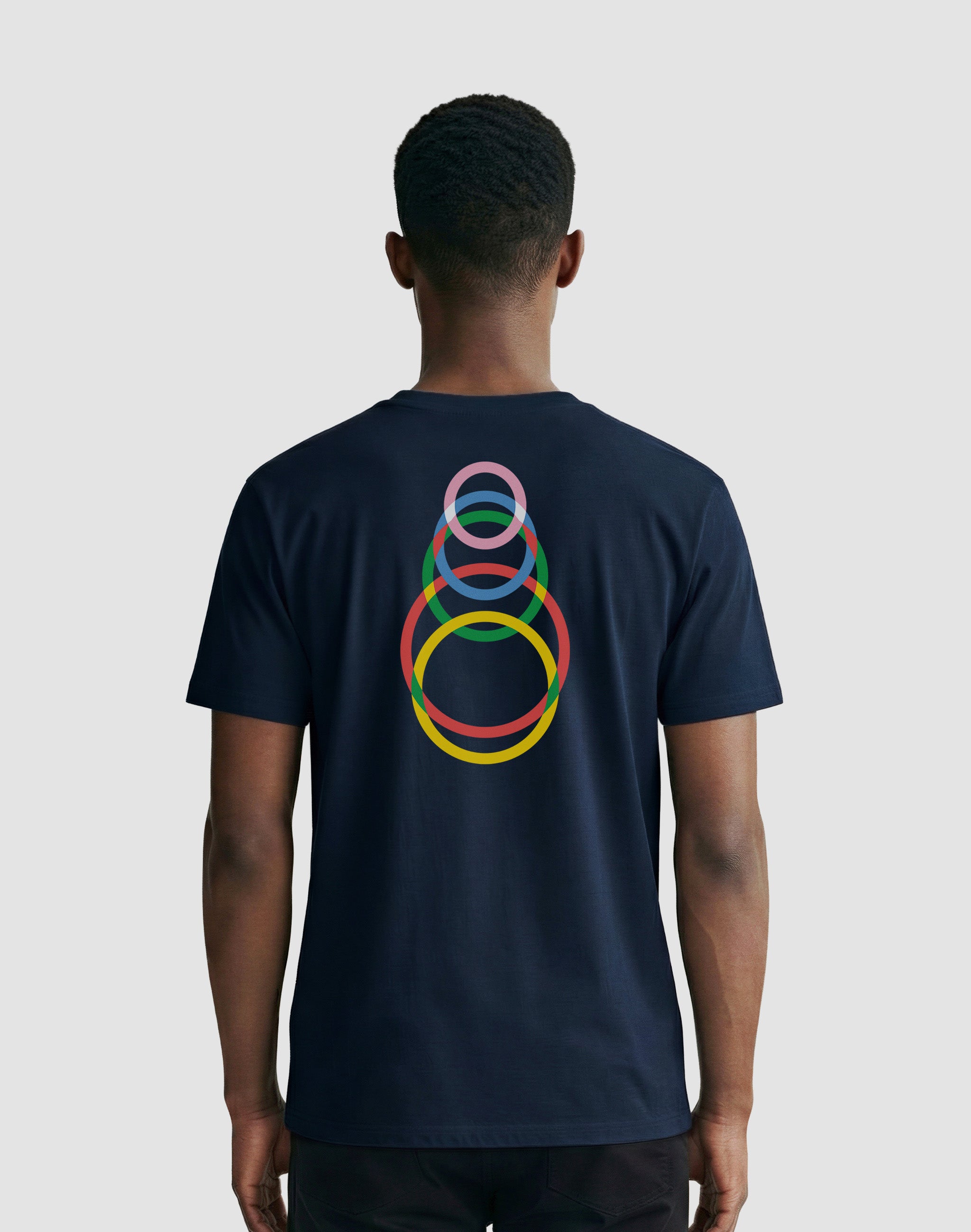 Speedball T-Shirt back print worn by male model — PERAMA Classics
