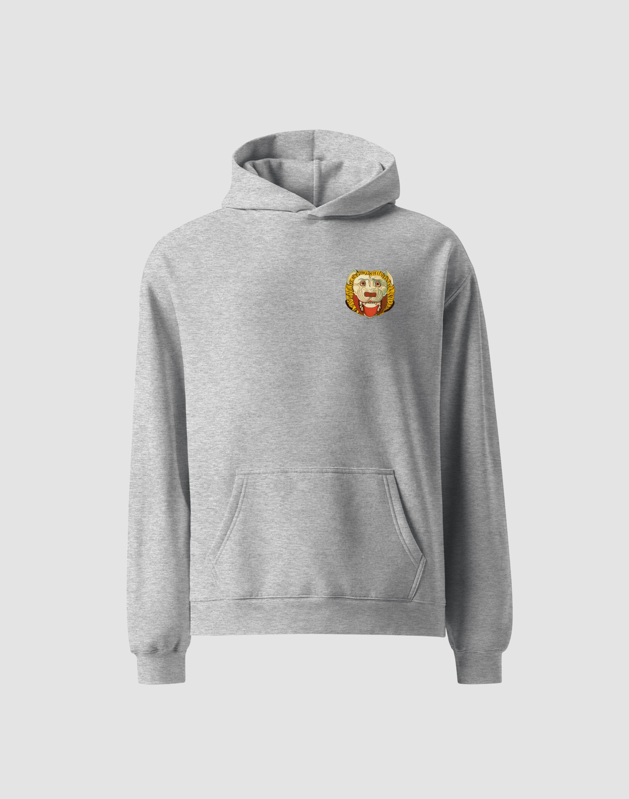 Thespis Hoodie front athletic grey heather— PERAMA Classics