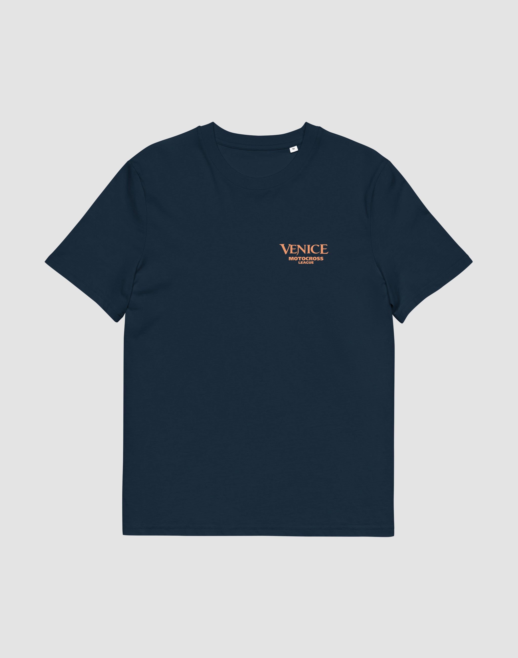 Venice Motocross League Clubwear T-french navy Shirt front chest print — PERAMA Federations