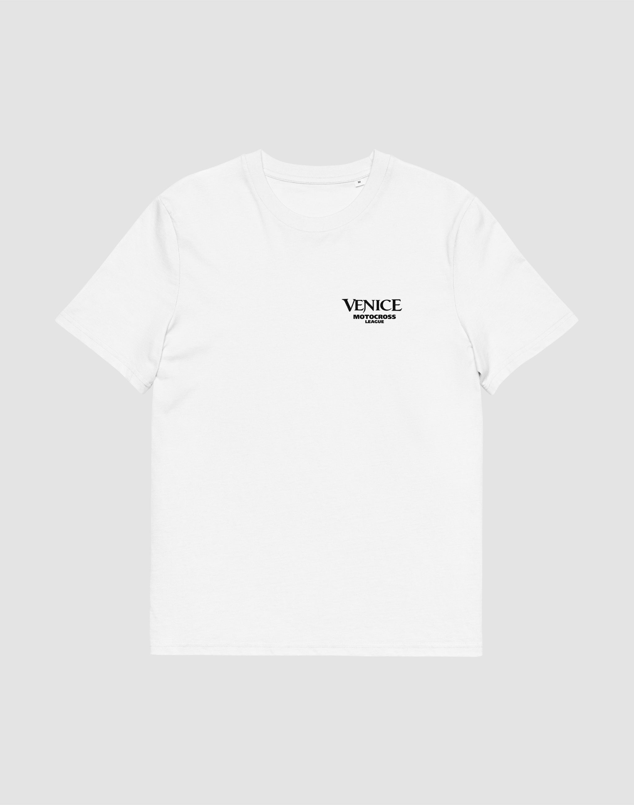 Venice Motocross League Clubwear T-white Shirt front chest print — PERAMA Federations